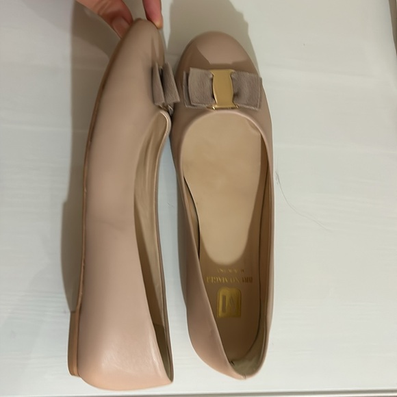 NEW Bruno Magli Leather Blush Ballet Flats - Picture 3 of 3
